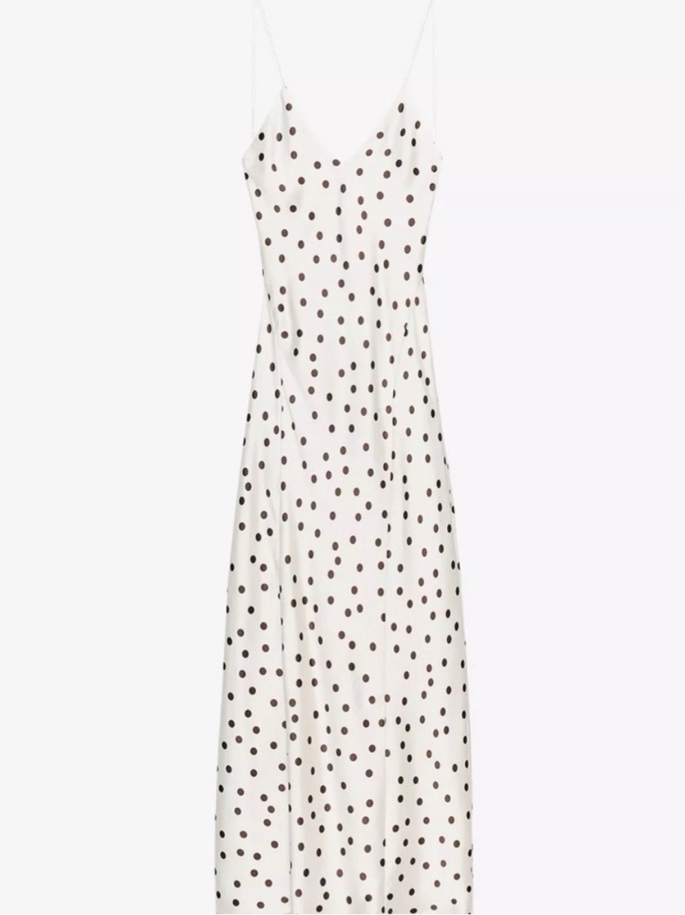Zara Cream Maxi Slip Dress - Polka Dots - Picture 3 of 4